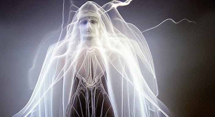 Ethereal Spirit Photograph with Transparent Layers