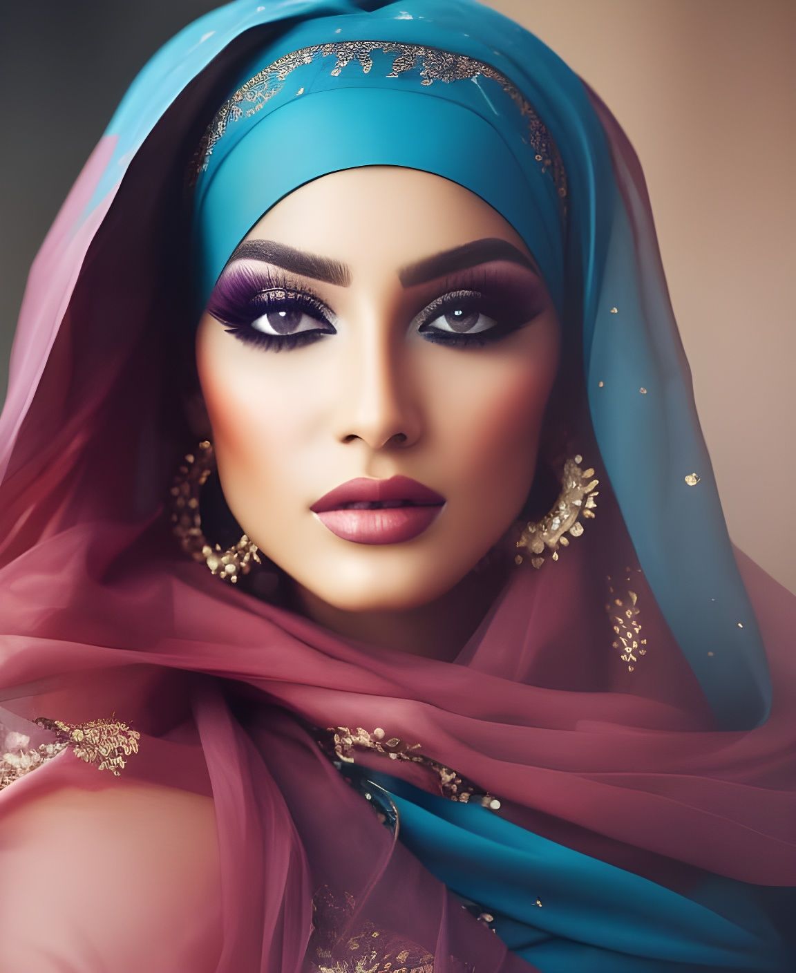 Middle Eastern Goddess Portrait in Atroshenko Style