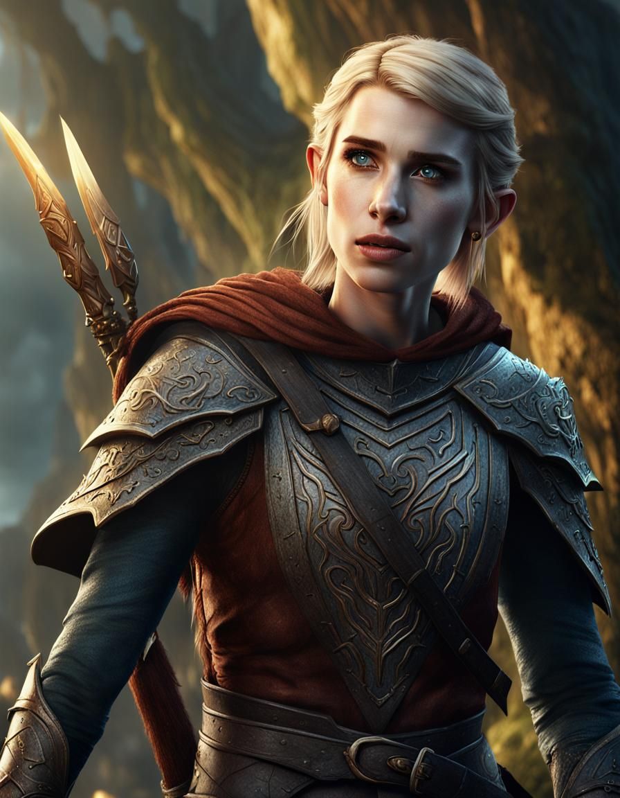 Elf Warrior Matte Painting in 8k Resolution