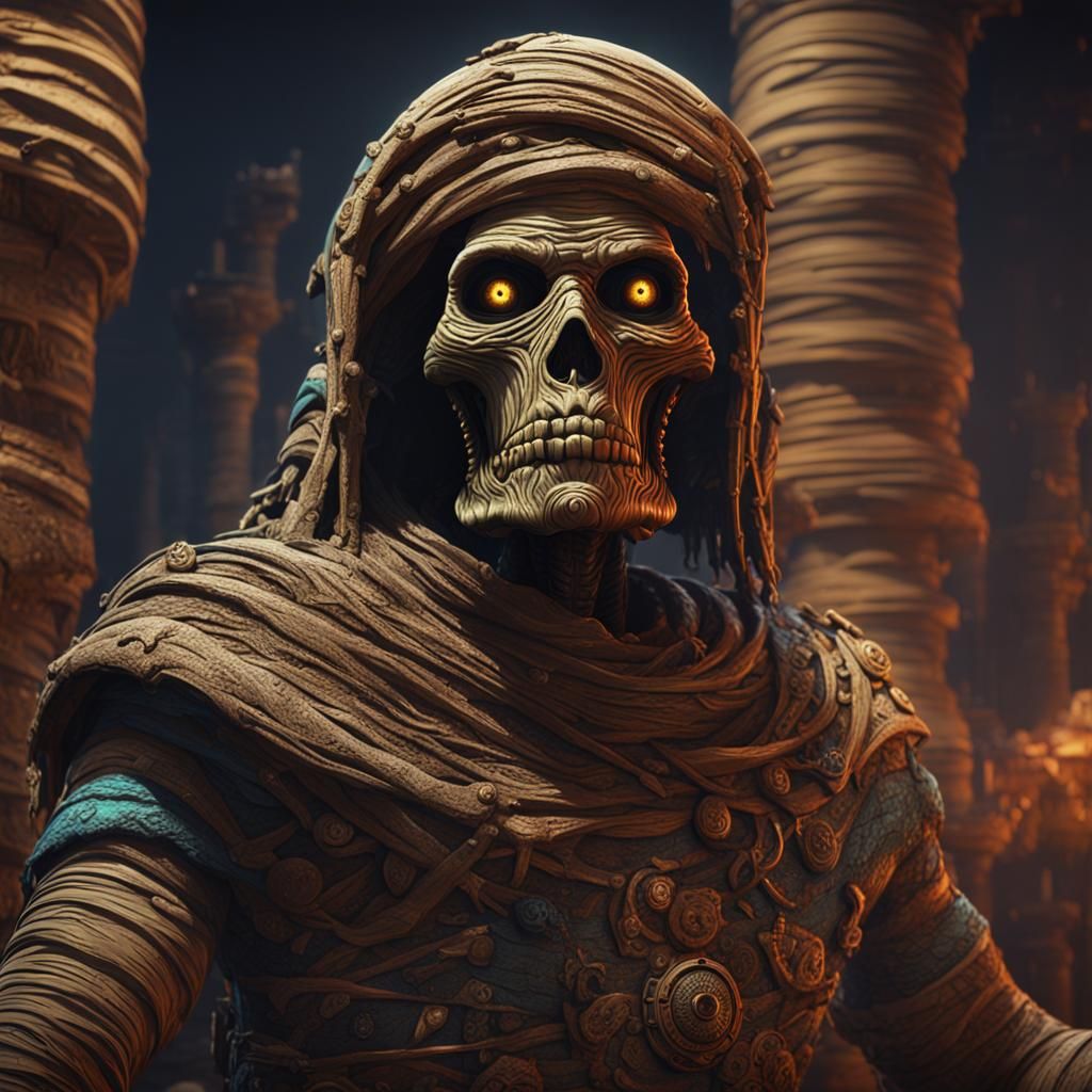 Funny Mummy Concept Art in Deep Color