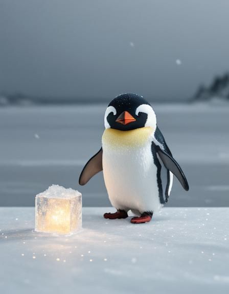 Ein Kleiner süßer Pinguin