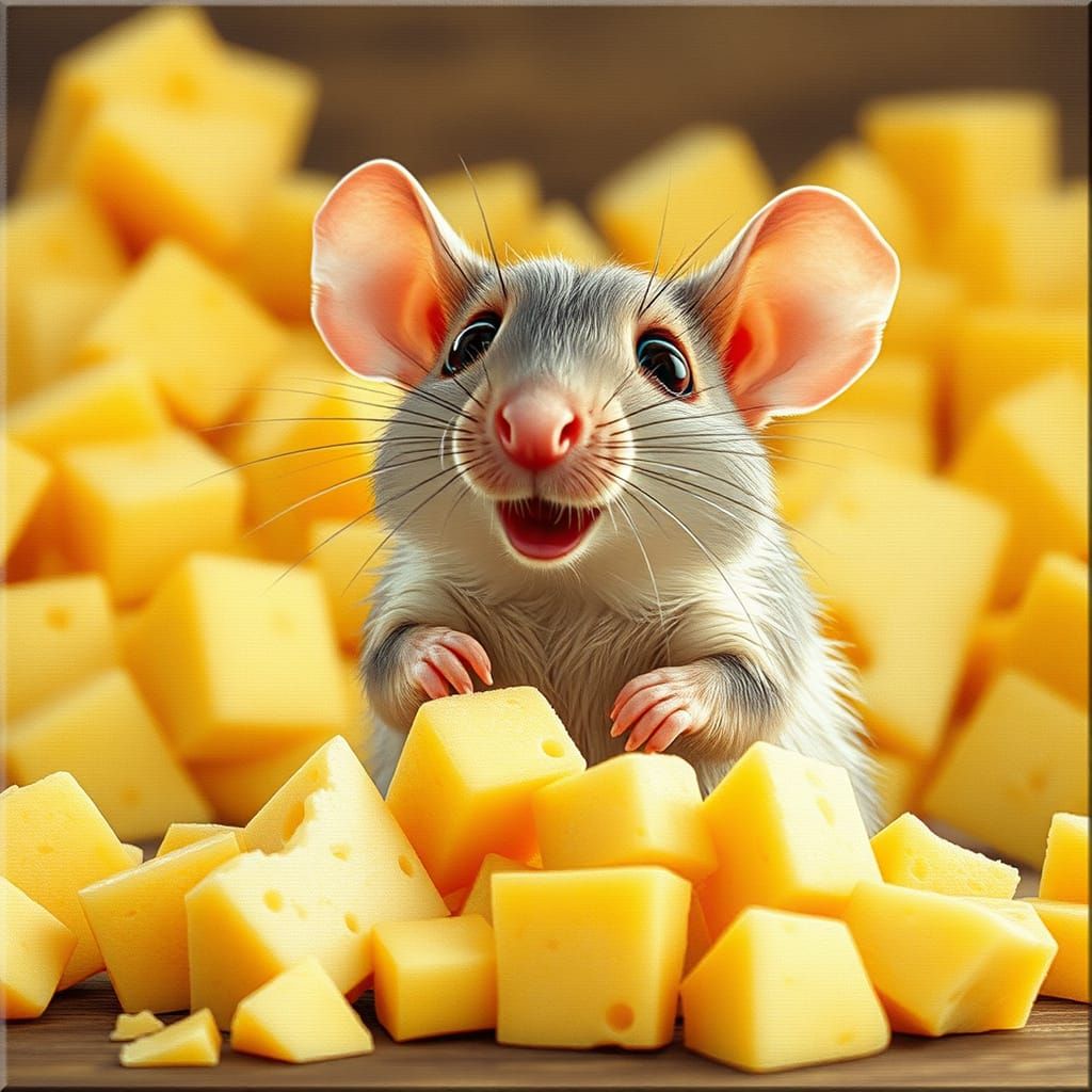 Ratatouille-Inspired Rat Finds Joy in Abundance of Cheese
