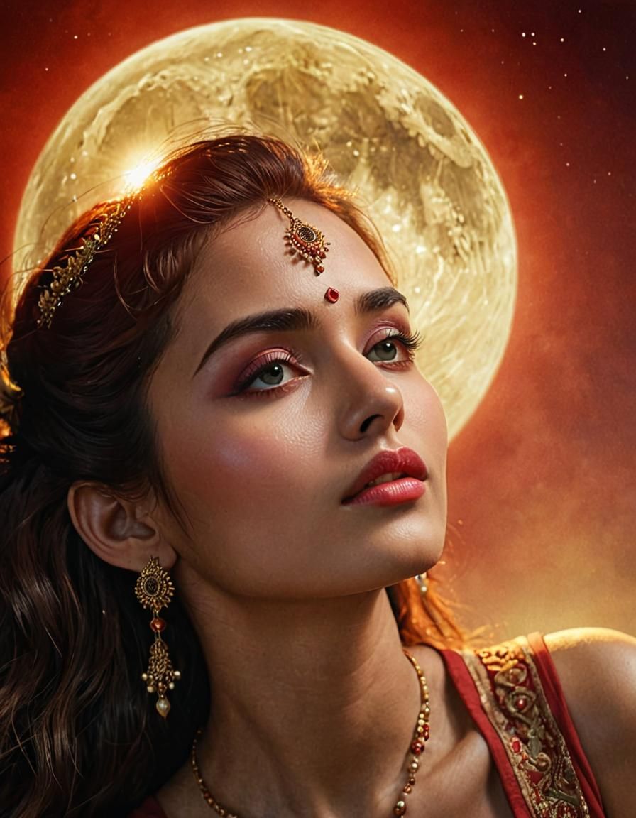 Captivating Young Woman with Delicate Features in HDR