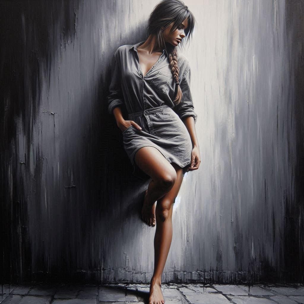 Classic Charcoal Drawing Study