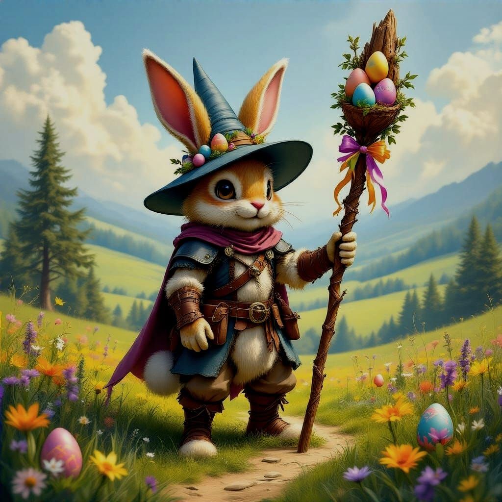 Easter Bunny Embarks on Whimsical Quest in High Fantasy Real...