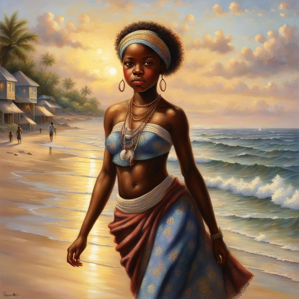 Sunshine on the Beach: A Kinkade-esque Scene