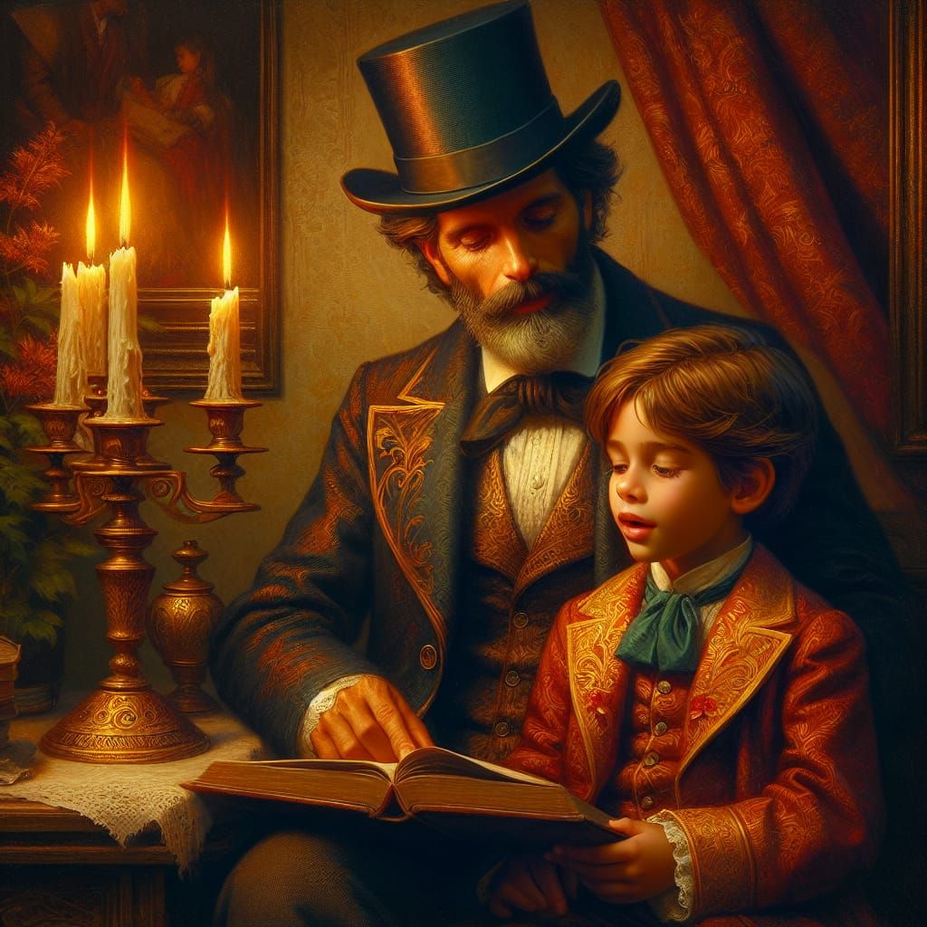 Reading to my father (period piece)