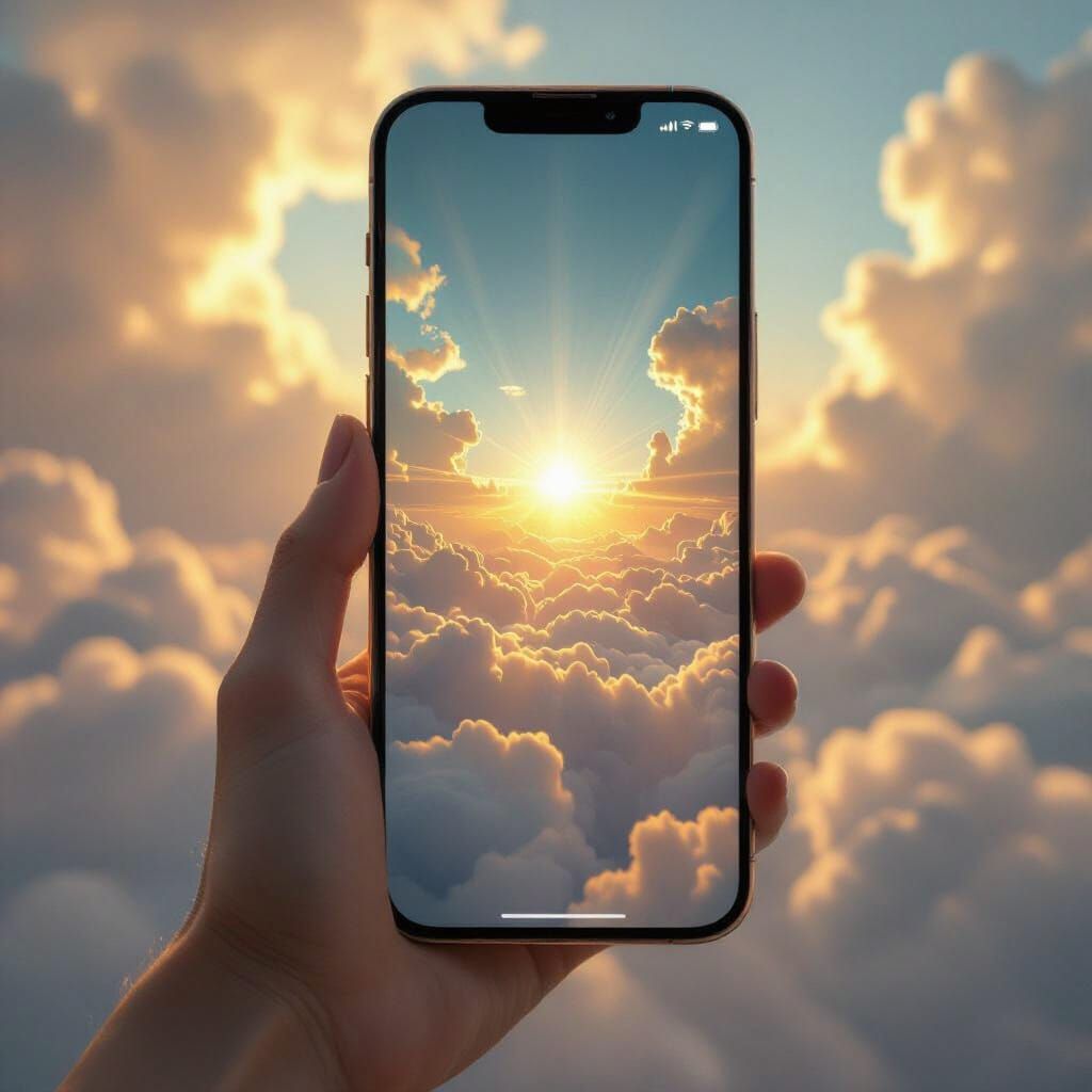 Futuristic iPhone 17 Pro in Divine Sunshine