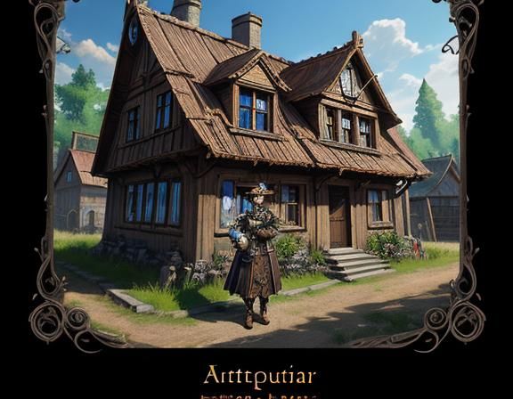 Steampunk Anime Woman in Latvian Village