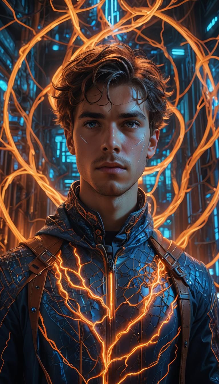 Urgent Young Scientist in Mystical Fantasy Art