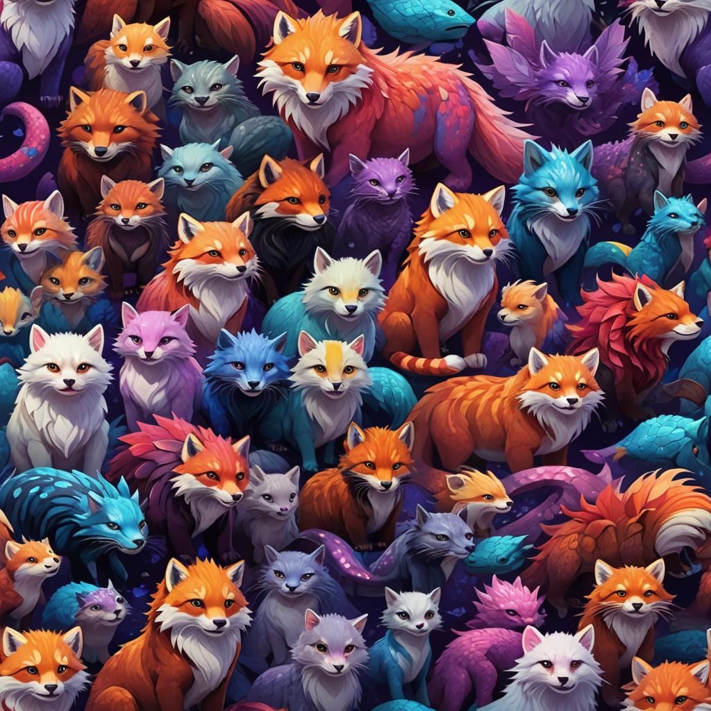 Majestic Combined Animal Concept Art in Hyperrealism