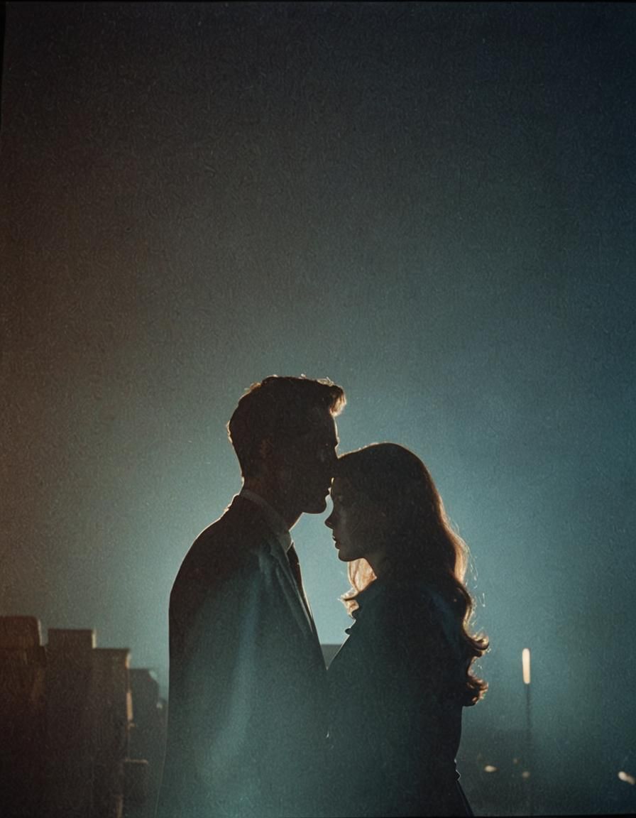 Dramatic Silhouettes in Moody Film Noir Style