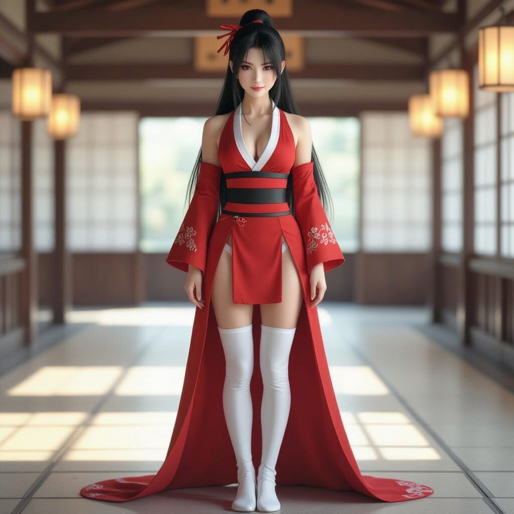 Photorealistic Portrait of Mai Shiranui with Cinematic Light...