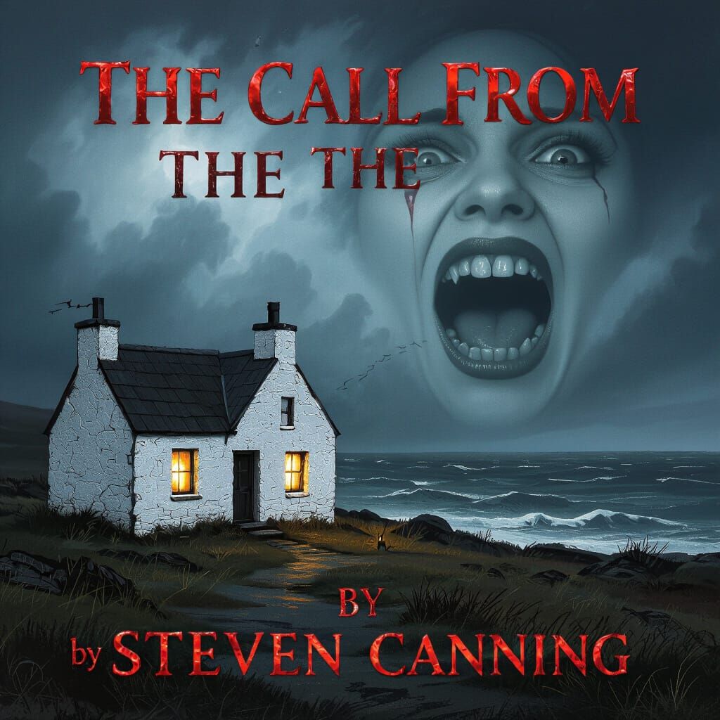 Gothic Horror Book Cover: Lonely Croft by Stormy Sea