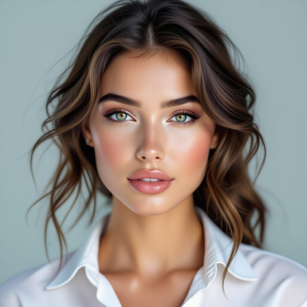 Iridescent Portrait of a Stunning Young Woman