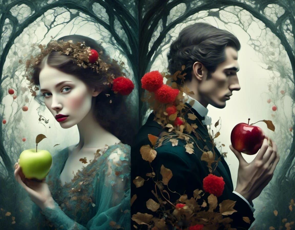 Adam and Eve in Eden: A Photographic Art Portrait