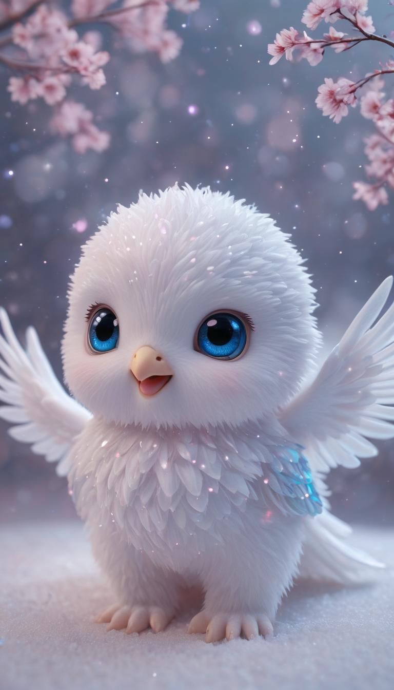 Hologram, glowing, ghost, adorable cute Baby chibi kawaii, t...