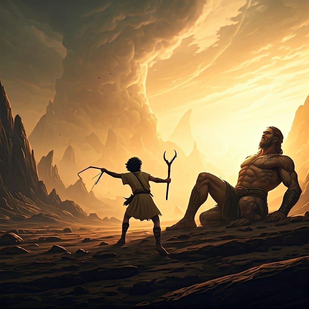 David and Goliath: Ancient Battlefield Concept Art