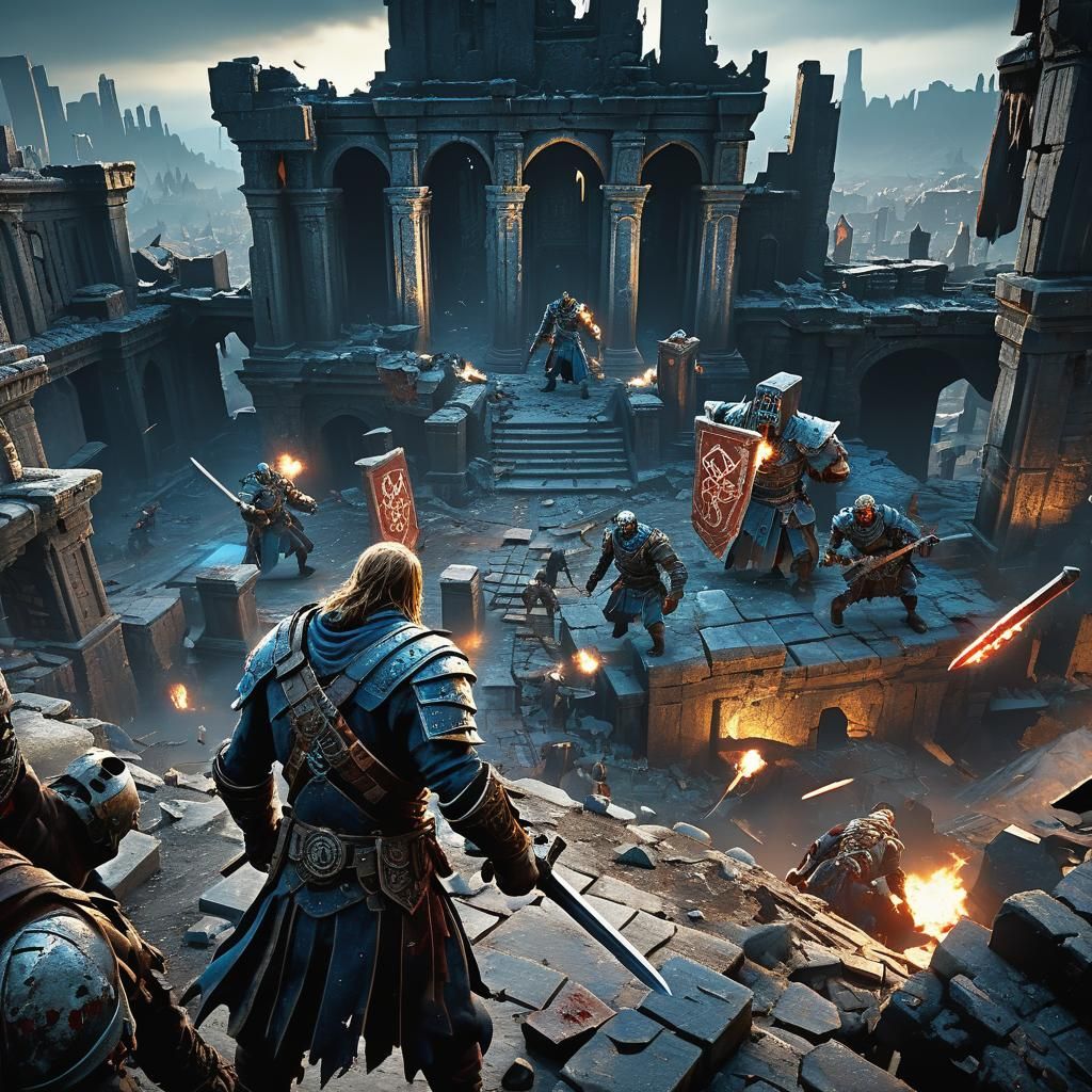 Ragnarock Battles Zombies in Ruined City: 3D Cinematic