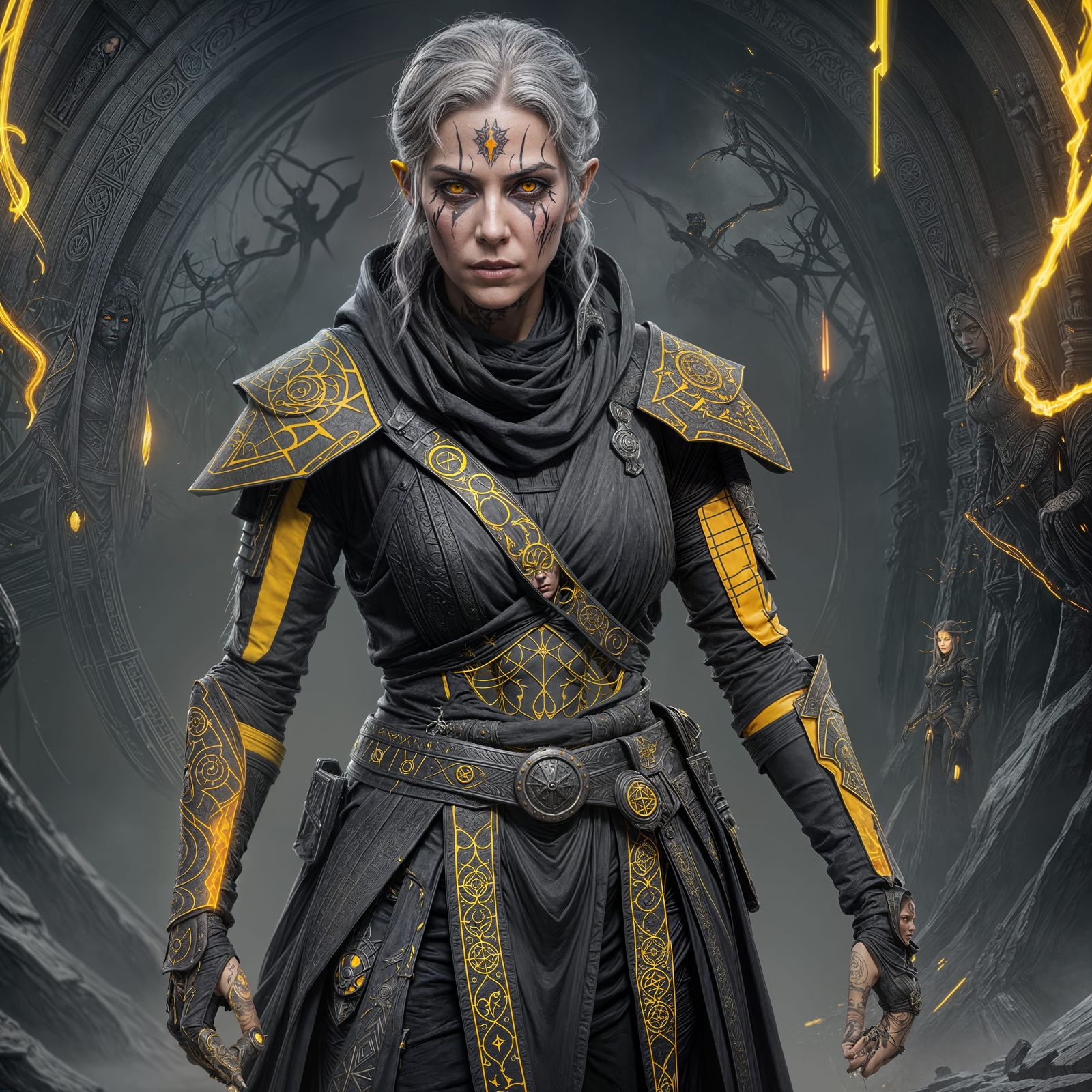 Sith Pureblood in Ninja Outfit, Detailed Matte Painting