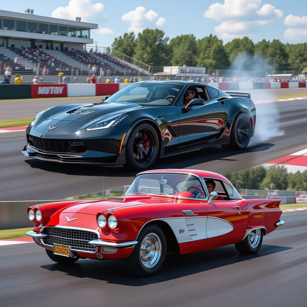 2024 Corvette Races 1960 Corvette on Vintage Dragstrip