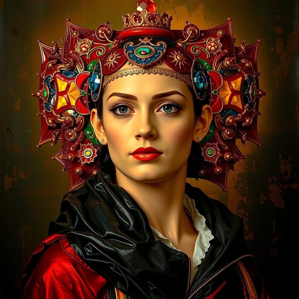 Hyperrealistic Sculpture with Intense Dynamic Lighting