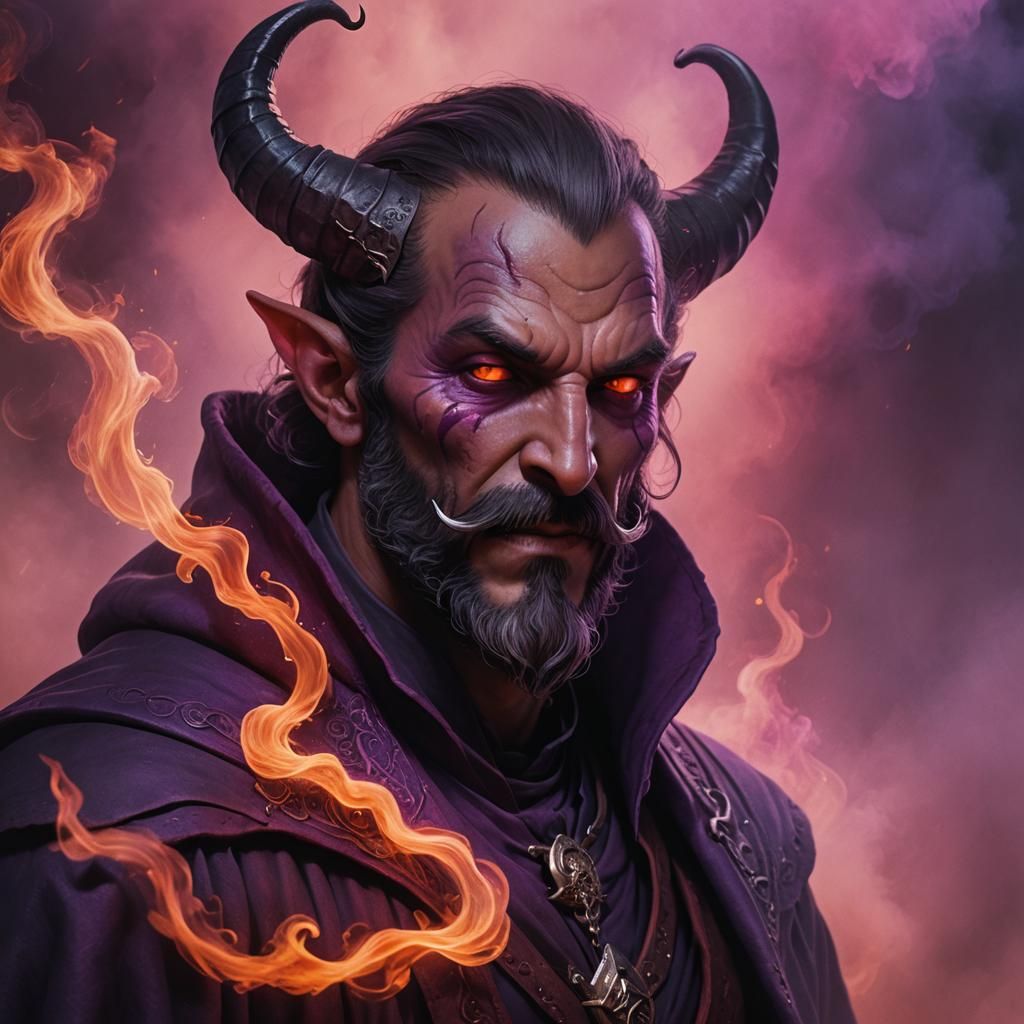 Tiefling Rogue in Dramatic Fantasy Concept Art