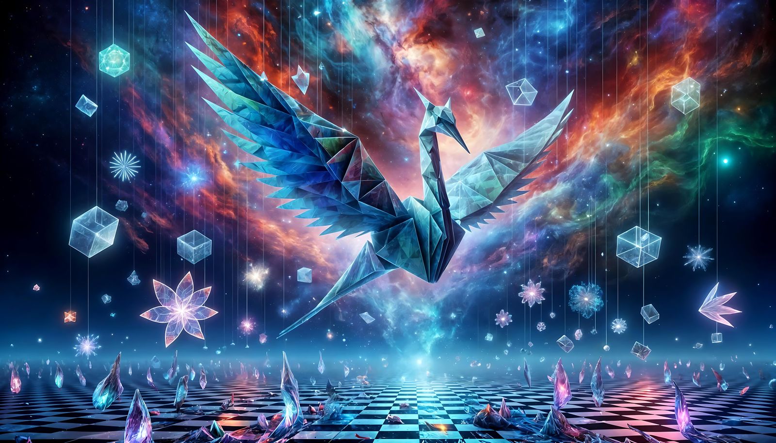 Floating Origami Bird