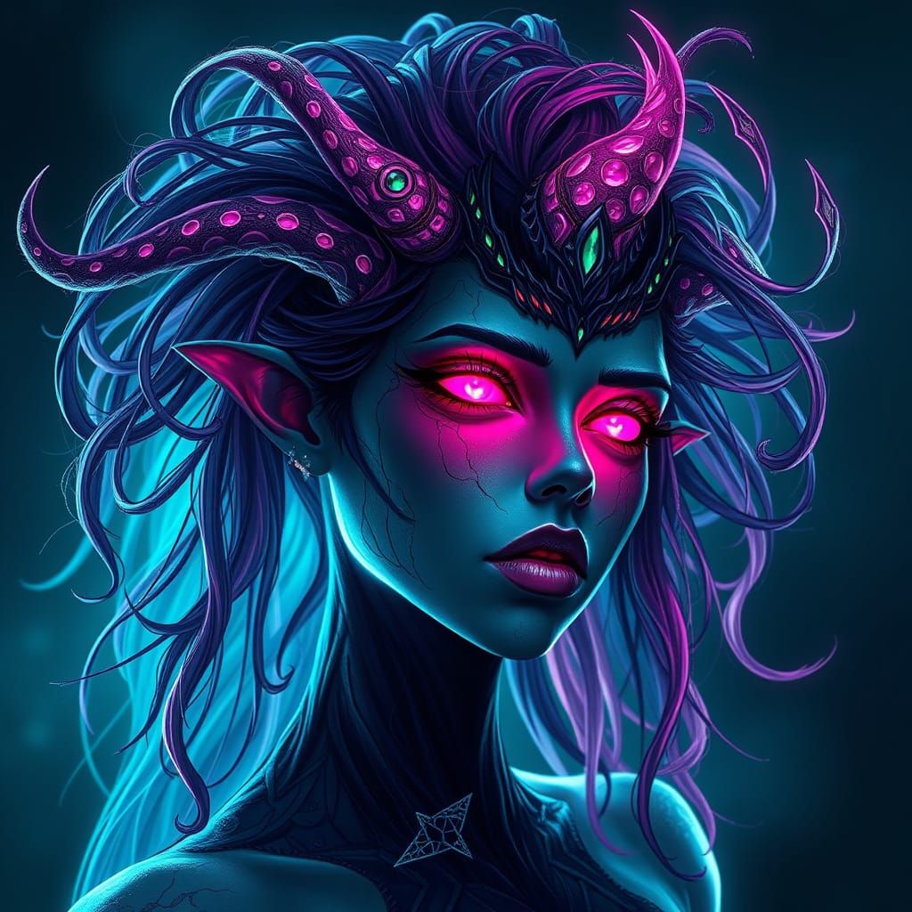 Absolutely, beautiful, creature, dark, eloquent, fantasy, gothic, hyperdetailed, intricate, justify, kind, lovely, marve...