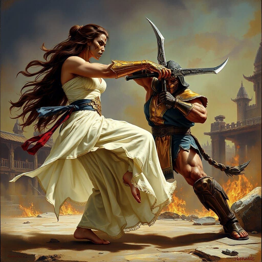 Woman Knocks Out Baraka in Mortal Kombat