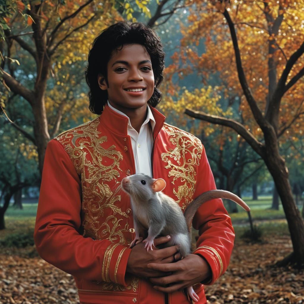 Michael Jackson with rat Ben
