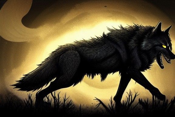 Fenrir the Wolf: Eldritch Comic Book Art