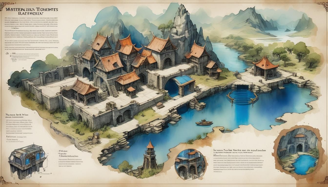 Watercolor Blueprints for D&D Campaign Locations