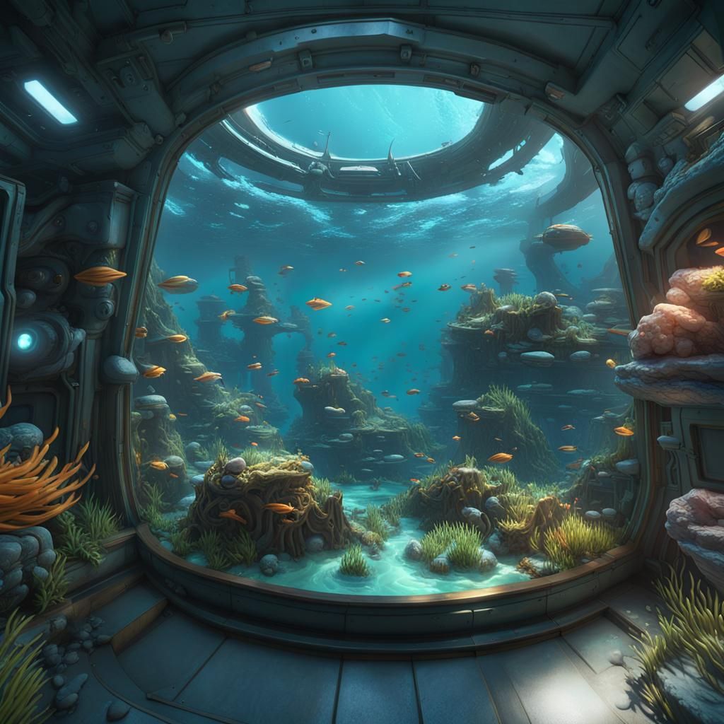 Subnautica Underwater Concept Art in 8K Resolution