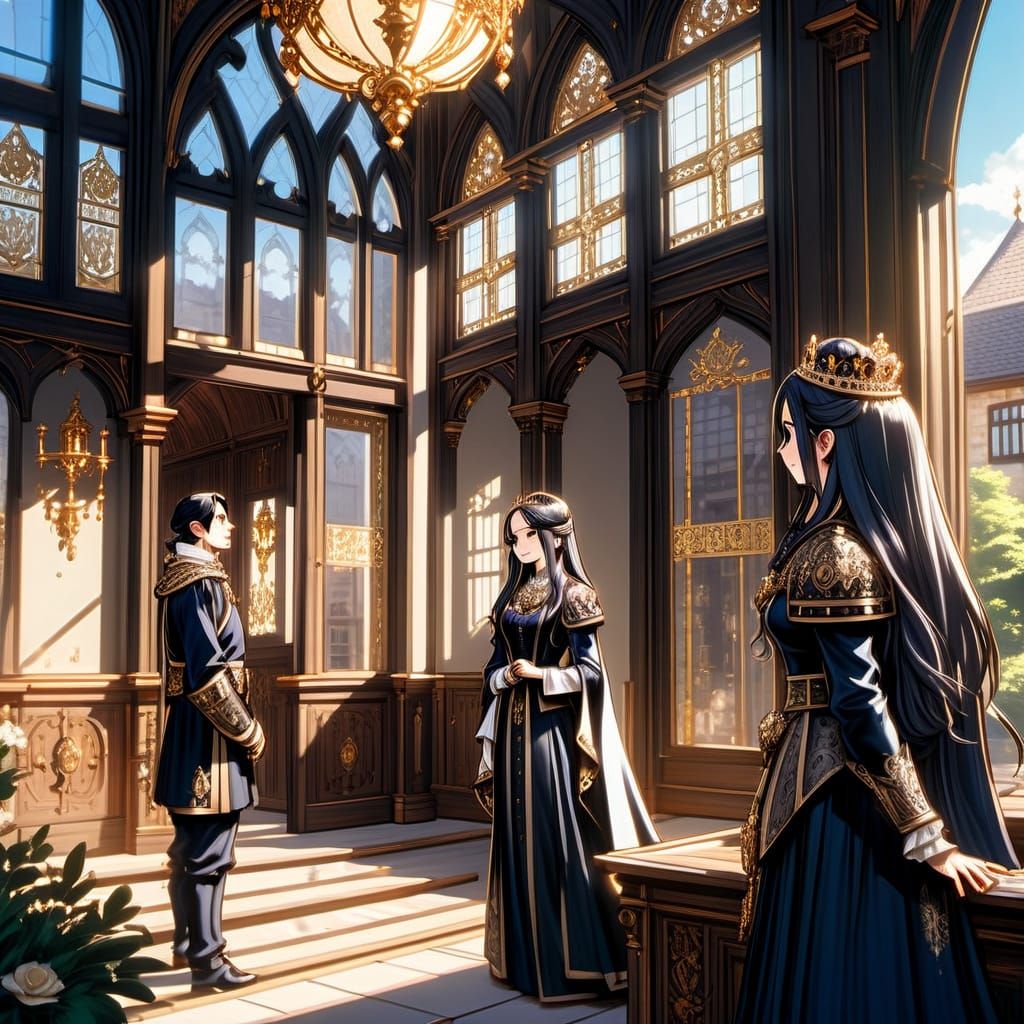 Royals Gather for Meeting in Ornate Hall