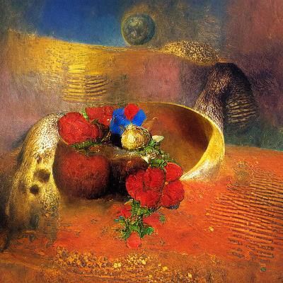 Vibrant Roses Still Life in Renaissance Style