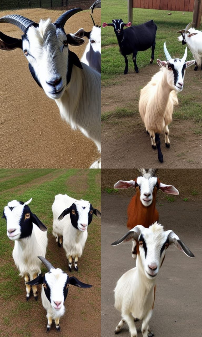 Goats in Totes: A Humorous Animal Scene