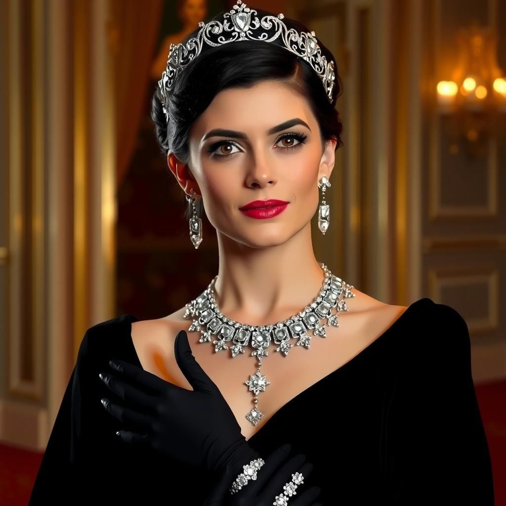 Selina Kyle in Diamond Tiara and Gown