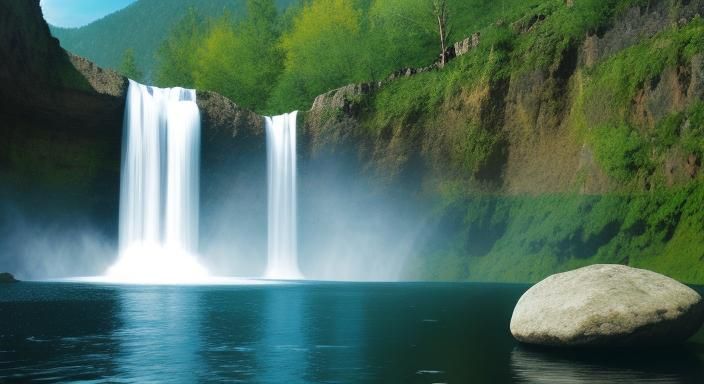 Surreal Waterfall Optical Illusion Defies Gravity