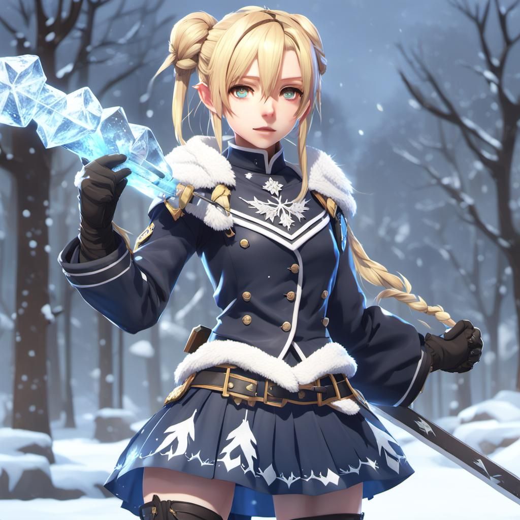 Anime Queen Bea Wields Ice Storm in 3D