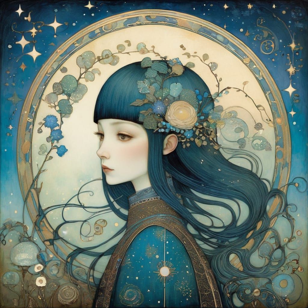 Enchanting Forest Scene in Illustrated Style