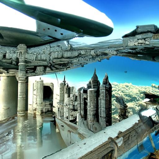 Alien Perspective of Atlantis: Detailed Matte Painting