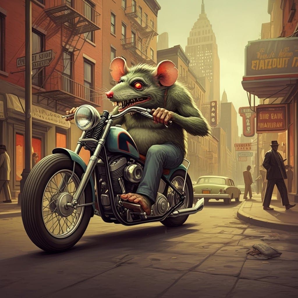 Ratfink Rides Through Harlem: Kustom Kulture Art