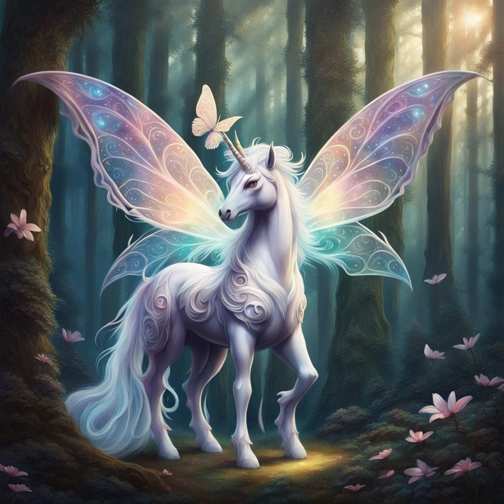 Butterfly Unicorn Guardian of Elyndor Forest