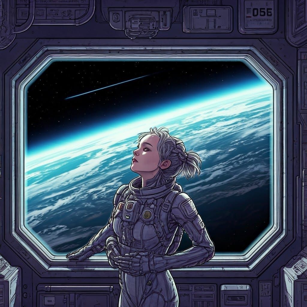 Biopunk Princess in Space Station Port