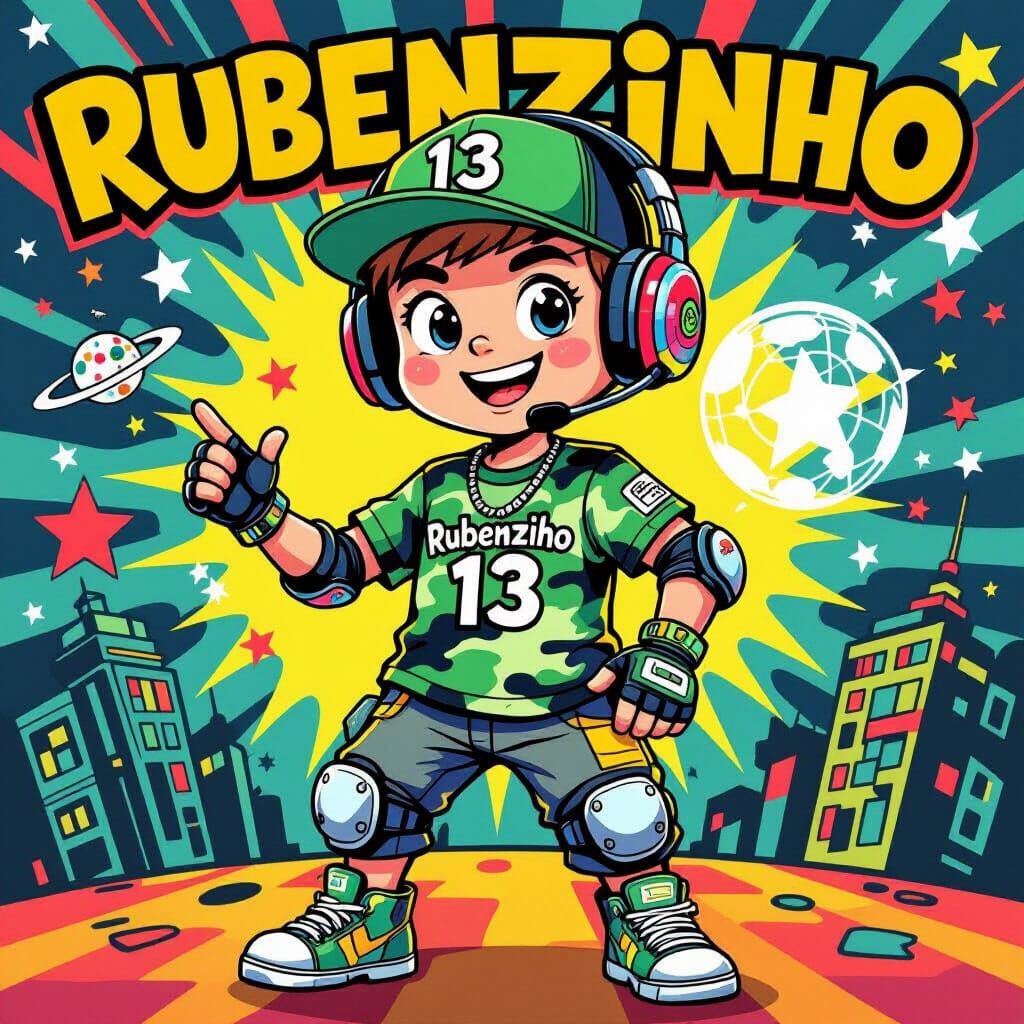 Rubenzinho Leads Tropa do Bem in Vibrant Pop Art Style