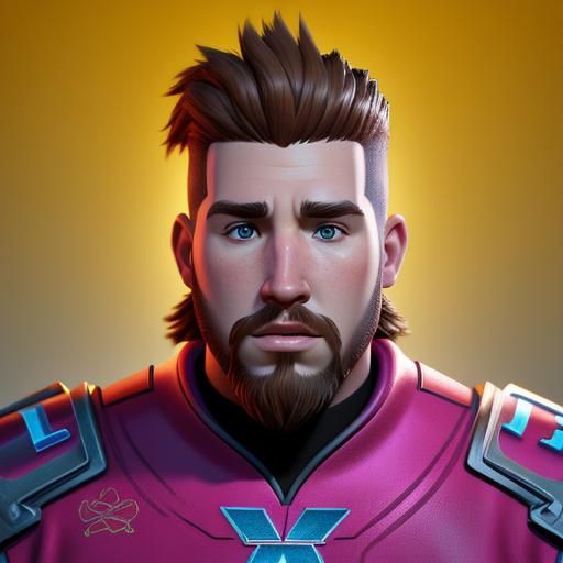 Travis Kelce as Pixar-Style 3D Digital Art