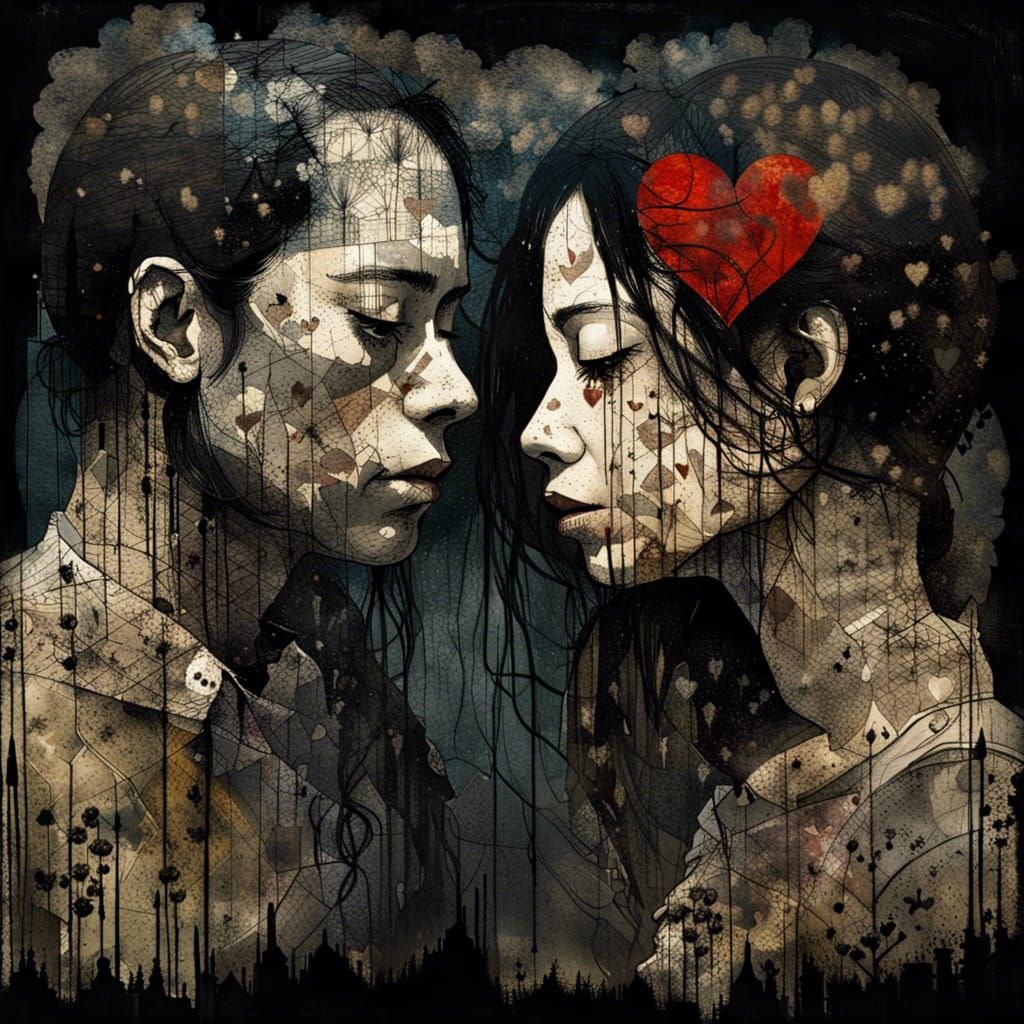 Heartbreak: A Mixed-Media Double Exposure Photograph