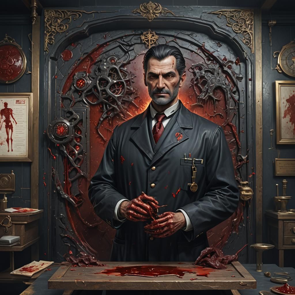 Plague Doctor in Detailed Matte Painting