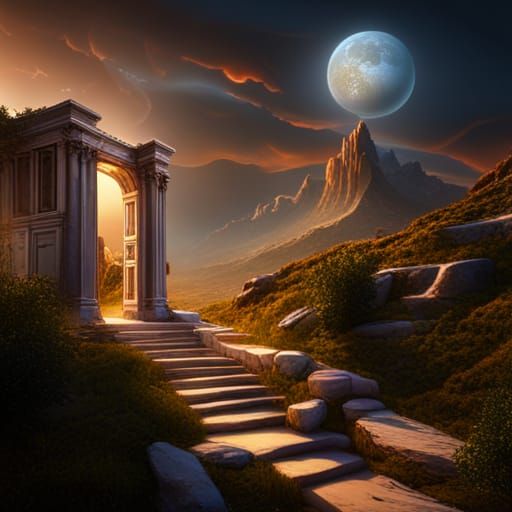 Greek God Thinking: Detailed Fantasy Art